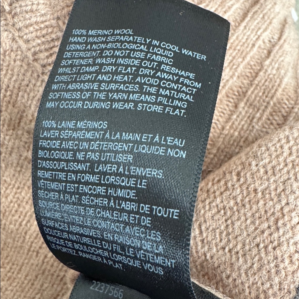 Whistles Colour Block Funnel Neck Knit in the black and beige colorway - Picture 8 of 9